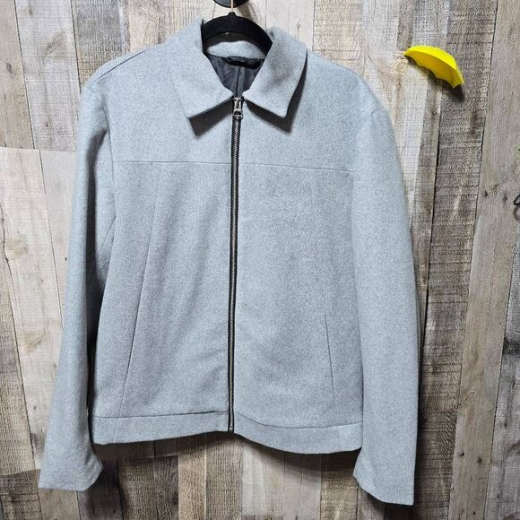 ONLY & SONS Other - Only & Sons Grey Wool Blend Satin Lined Coat Jacket